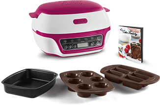 TEFAL Machine à gâteaux intelligente, 5 programmes précis, Moule  antiadhésif, 6 moules à muffins Creabake, Cake Factory KD804910