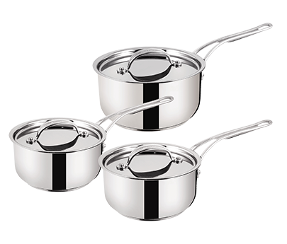 Jamie Oliver by Tefal B125S444 Stainless Steel 4 Piece Cookware Set  Homeware - Zavvi US