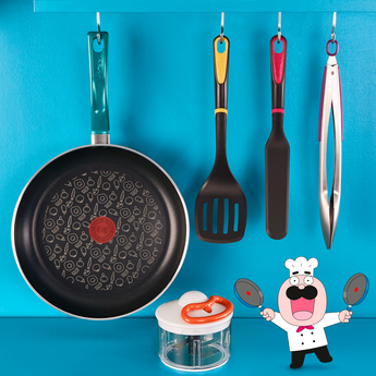 stroke Wink anniversary CHEFCLUB Chefclub by Tefal Kitchen Tools, 4-Piece Set: Ladle, Spoon, Angle  Spatula and Pancake Spatula K263S404